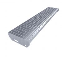 Ocelová pozinkovaná svařovaná schodnice (40/3, 34/38) FLOMA SteelStep - 120 x 24 x 4 cm