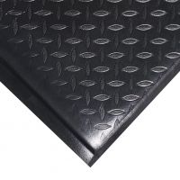 Černá pěnová protiúnavová protiskluzová rohož Plus - 150 x 90 x 1,5 cm