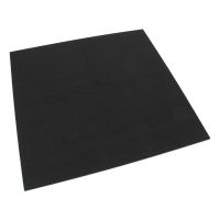 Černá gumová modulová podlahová deska (puzzle - roh) FLOMA Sandwich - délka 100 cm, šířka 100 cm, výška 1,8 cm