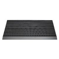 Černá hliníková venkovní čistící kartáčová vstupní rohož FLOMA Topline - 50 x 80 x 1,5 cm