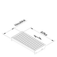 Kovový pozinkovaný protiskluzový schodišťový stupeň (30/2, 34/38) FLOMA SteelStep - šířka 80 cm, hloubka 27 cm, výška 3 cm
