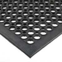 Černá gumová protiúnavová protiskluzová olejivzdorná rohož (střed) - 150 x 90 x 1,25 cm