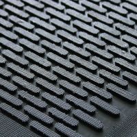 Černá gumová protiskluzová rohož - délka 150 cm, šířka 85 cm, výška 0,6 cm F