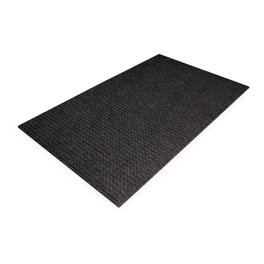 Černá plastová vstupní rohož - délka 90 cm, šířka 150 cm, výška 1 cm F