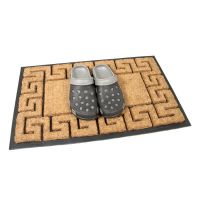 Kokosová čisticí venkovní vstupní rohož FLOMA Rectangle - Deco - délka 45 cm, šířka 75 cm, výška 2,3 cm