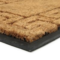 Kokosová čisticí venkovní vstupní rohož FLOMA Rectangle - Deco - délka 45 cm, šířka 75 cm, výška 2,3 cm