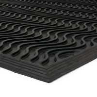Gumová děrovaná čistící vstupní rohož FLOMA Waves - délka 90 cm, šířka 150 cm, výška 1,2 cm