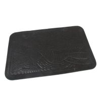 Modrá textilní venkovní čisticí vstupní rohož FLOMA Chaos - délka 40 cm, šířka 60 cm, výška 0,8 cm