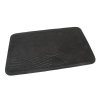 Modrá textilní venkovní čisticí vstupní rohož FLOMA Chaos - délka 45 cm, šířka 75 cm, výška 0,8 cm