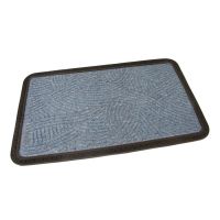 Modrá textilní venkovní čisticí vstupní rohož FLOMA Chaos - délka 45 cm, šířka 75 cm, výška 0,8 cm