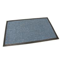 Modrá textilní vstupní rohož Crossing - 75 x 45 x 0,8 cm