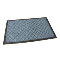 Modrá textilní venkovní čisticí vstupní rohož FLOMA Diamonds - délka 45 cm, šířka 75 cm, výška 1 cm