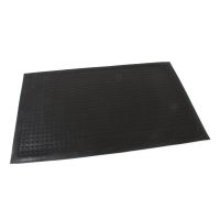 Modrá textilní venkovní čisticí vstupní rohož FLOMA Little Squares - délka 45 cm, šířka 75 cm, výška 1 cm