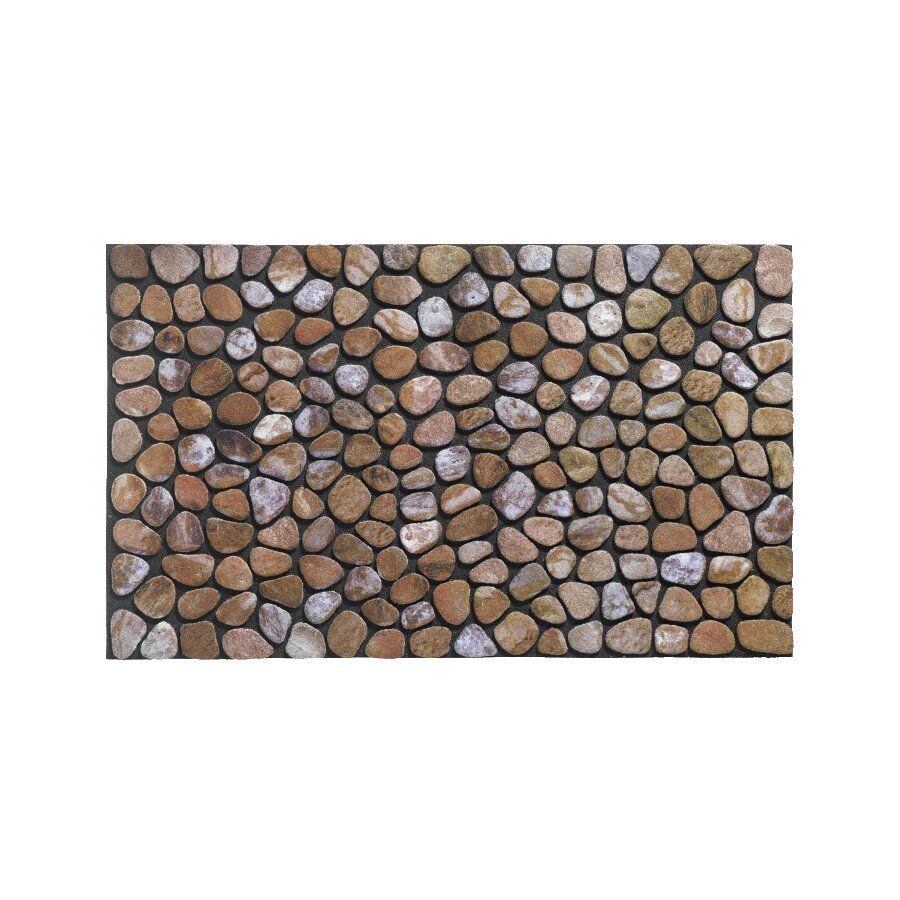 Béžová vnitřní čistící vstupní rohož FLOMA Stones - délka 46 cm, šířka 76 cm a výška 1 cm
