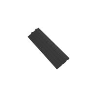 Černá gumová náběhová hrana "samice" pro rohože Premium Fatigue - délka 50 cm, šířka 15 cm a výška 2,4 cm