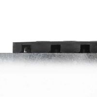 Černá gumová protiúnavová protiskluzová děrovaná rohož Premium Fatigue - délka 50 cm, šířka 50 cm, výška 2,4 cm