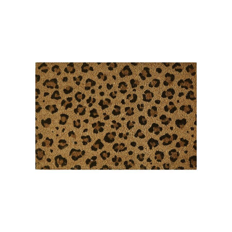 Kokosová čisticí venkovní vstupní rohož FLOMA Safari - délka 40 cm, šířka 60 cm, výška 1,4 cm