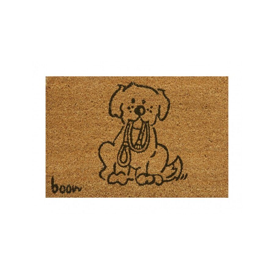 Kokosová čisticí venkovní vstupní rohož FLOMA Puppy - délka 40 cm, šířka 60 cm, výška 1,4 cm