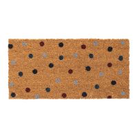 Kokosová vnitřní čistící vstupní rohož FLOMA Ruco Dots - 25 x 50 x 1,5 cm