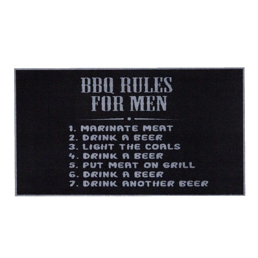 Pratelný koberec do kuchyně FLOMA BBQ Rules (Cfl-S1) - délka 67 cm, šířka 120 cm, výška 0,5 cm