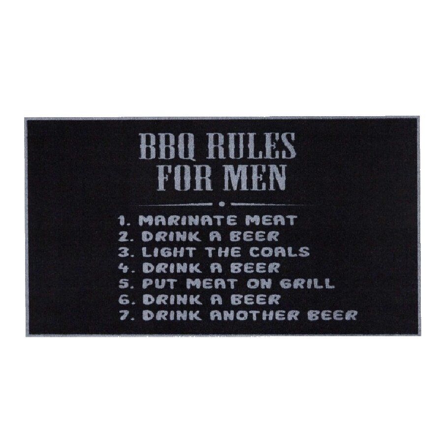 Kuchyňský pratelný koberec FLOMA BBQ Rules (Cfl-S1) - délka 67 cm, šířka 120 cm, výška 0,5 cm