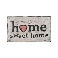Šedá vnitřní čistící vstupní rohož FLOMA Home Sweet Home - 46 x 76 x 1 cm