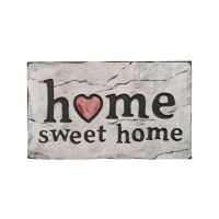 Šedá vstupní rohož FLOMA Home Sweet Home - délka 46 cm, šířka 76 cm, výška 1 cm