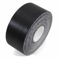 Černá gumová ochranná protiskluzová páska FLOMA Ribbed - 18,3 m x 10 cm a tloušťka 1,7 mm