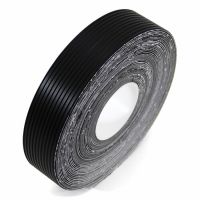 Černá gumová ochranná protiskluzová páska FLOMA Ribbed - 18,3 m x 5 cm a tloušťka 1,7 mm