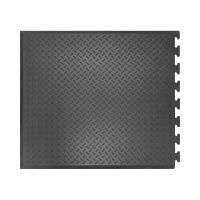 Černá gumová protiskluzová rohož (25% nitrilová pryž) (okraj) Comfort-Lok - délka 80 cm, šířka 70 cm a výška 1,2 cm