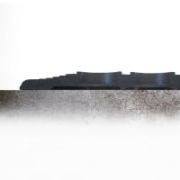 Černá gumová protiúnavová protiskluzová olejivzdorná rohož (okraj) - délka 150 cm, šířka 90 cm a výška 1,2 cm F