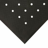 Černá pěnová protiúnavová hygienická děrovaná olejivzdorná rohož (diamant) - délka 180 cm, šířka 90 cm, výška 1,7 cm