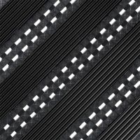 Černá textilní zátěžová děrovaná vstupní rohož Premier Ribbed (Cfl-S2) - délka 44 cm, šířka 29 cm a výška 1,4 cm