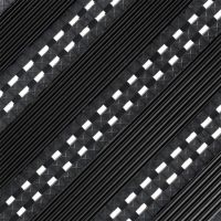 Černá textilní zátěžová děrovaná vstupní rohož Premier Ribbed (Cfl-S2) - délka 44 cm, šířka 29 cm, výška 1,4 cm