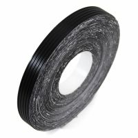 Černá gumová ochranná protiskluzová páska FLOMA Ribbed - 18,3 m x 2,5 cm a tloušťka 1,7 mm