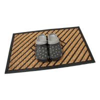 Kokosová čisticí venkovní vstupní rohož FLOMA Rectangle - Stripes - délka 40 cm, šířka 60 cm, výška 0,8 cm