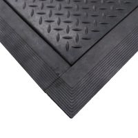 Žlutá gumová náběhová hrana "samec" pro rohože Solid Top Tile FLOMA - délka 98,5 cm, šířka 7,5 cm