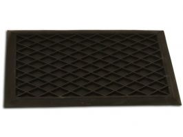 Černá gumová venkovní čistící vstupní rohož FLOMA Simple - délka 30 cm, šířka 45 cm a výška 1 cm
