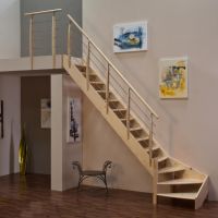Smrkové schodiště CLASSIC levé 300 cm