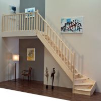 Smrkové schodiště Home levé 300 cm