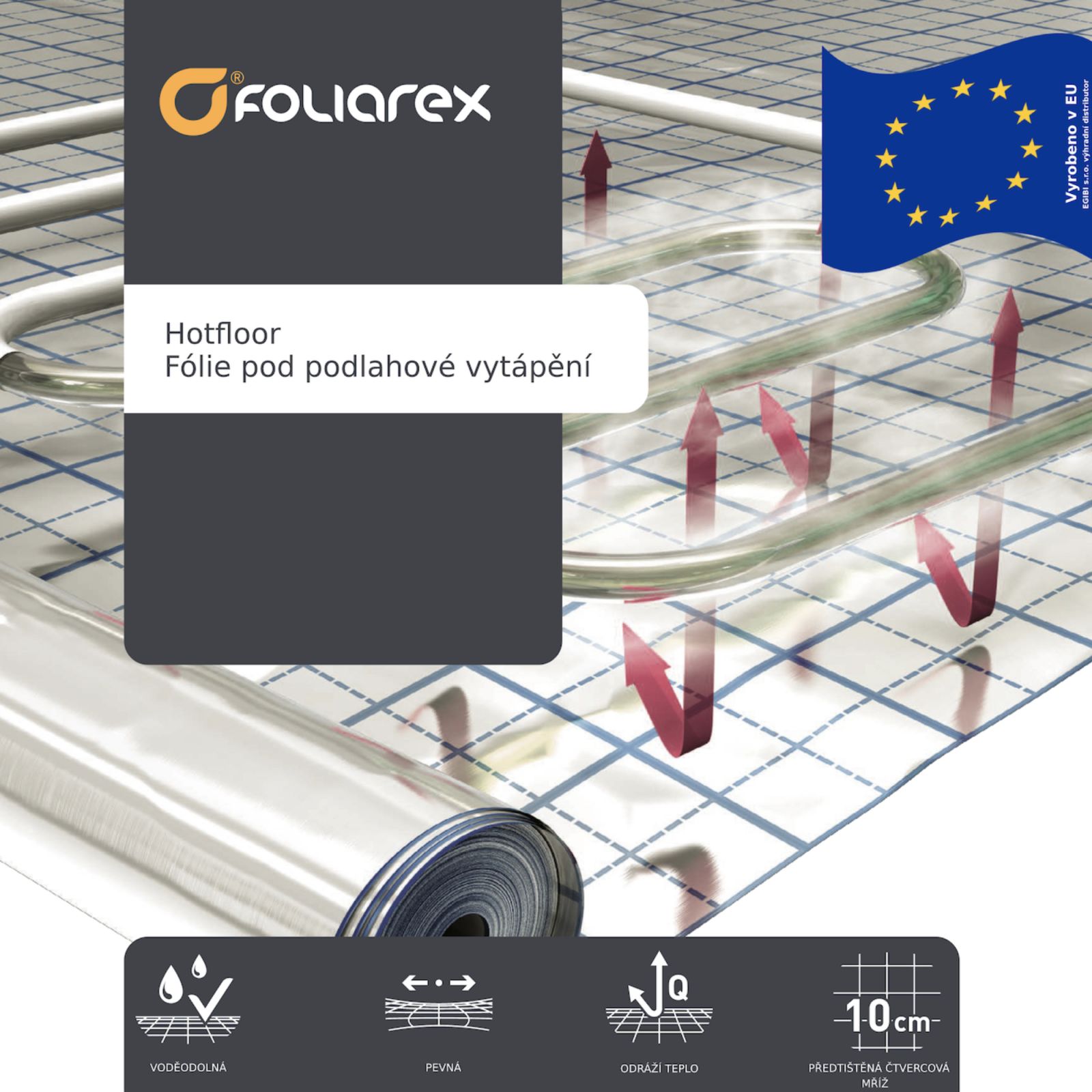 Fólie pod podlahové vytápění HOT FLOOR 1 x 5 m sáček