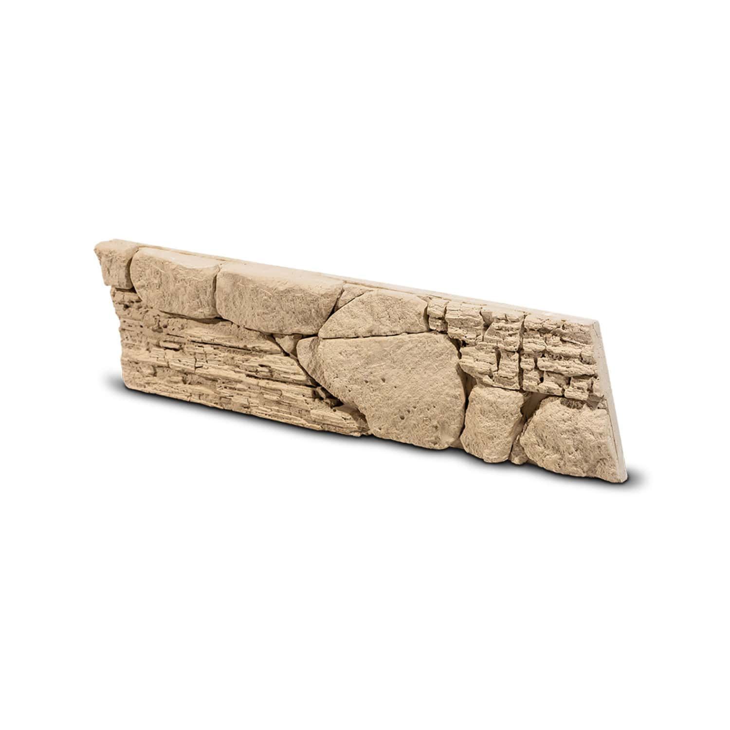 Vzorek - Kamenný obklad NUEVO krémovo hnědá 380x100x25 mm Sádra (1 ks) Steinblau