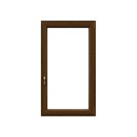 Okno plastové EKOSUN 6 bílé/tmavý dub, OS1A 120x120 P, dvojskl, 6kom/81mm (vč.klik Eko-Okna