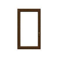Okno plastové EKOSUN 6 bílé/tmavý dub, OS1A 60x90 P, dvojsklo, 6kom/81mm (vč.kliky