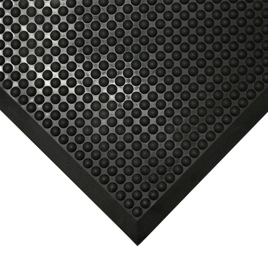 Černá gumová protiúnavová rohož - délka 120 cm, šířka 90 cm, výška 1,5 cm F