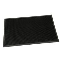 Gumová čistící venkovní vstupní rohož FLOMA Rubber Brush - délka 60 cm, šířka 100 cm a výška 1,2 cm