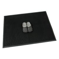 Gumová venkovní čisticí vstupní rohož FLOMA Rubber Brush - délka 90 cm, šířka 120 cm, výška 1,2 cm