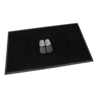 Gumová venkovní čisticí vstupní rohož FLOMA Rubber Brush - délka 90 cm, šířka 150 cm, výška 1,2 cm
