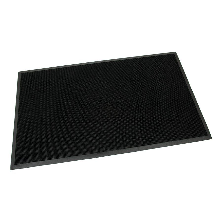 Gumová venkovní čisticí vstupní rohož FLOMA Rubber Brush - délka 90 cm, šířka 150 cm, výška 1,2 cm