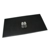 Gumová venkovní čisticí vstupní rohož FLOMA Rubber Brush - délka 90 cm, šířka 180 cm, výška 1,2 cm